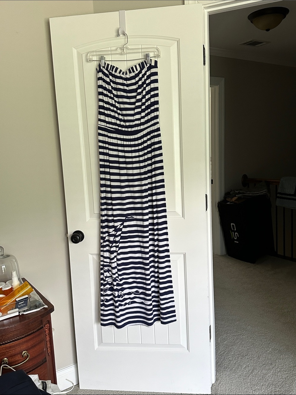 Lilly Pulitzer Striped Navy and White Maxi Dress